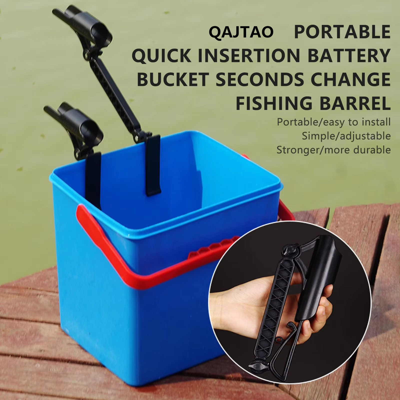 Fishing Rod Rack - QAJTAO stojak na wędki 10-25 cm,
