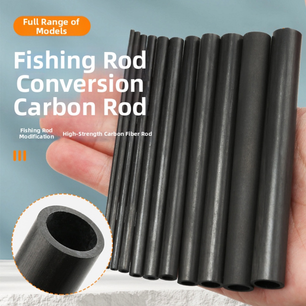 Fishing Rod Tip Replacement - 10cm czarna pusta rurka z włókna
