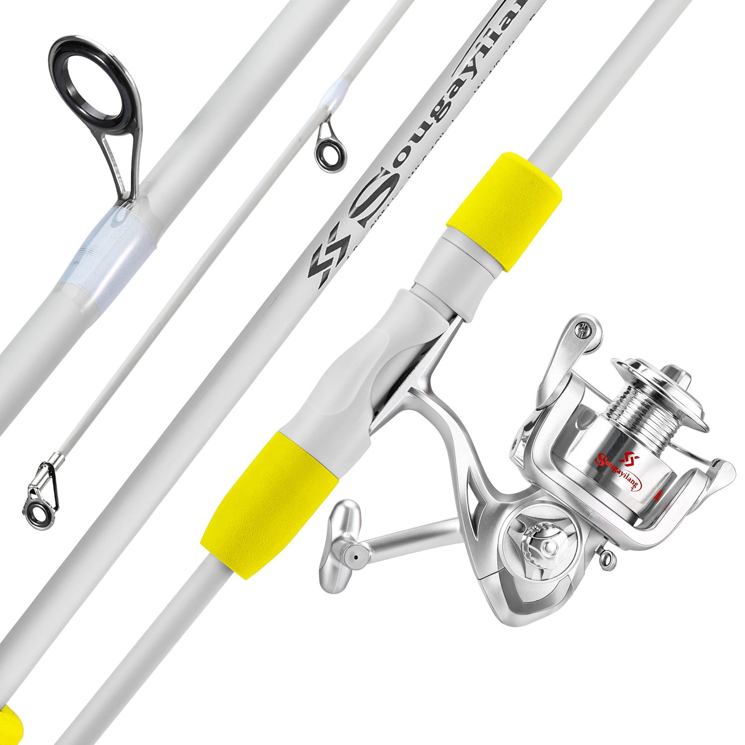 Fishing Rod Spinning - Zestaw wędkarski Sougayilang: 2-częściowa wędka spinningowa