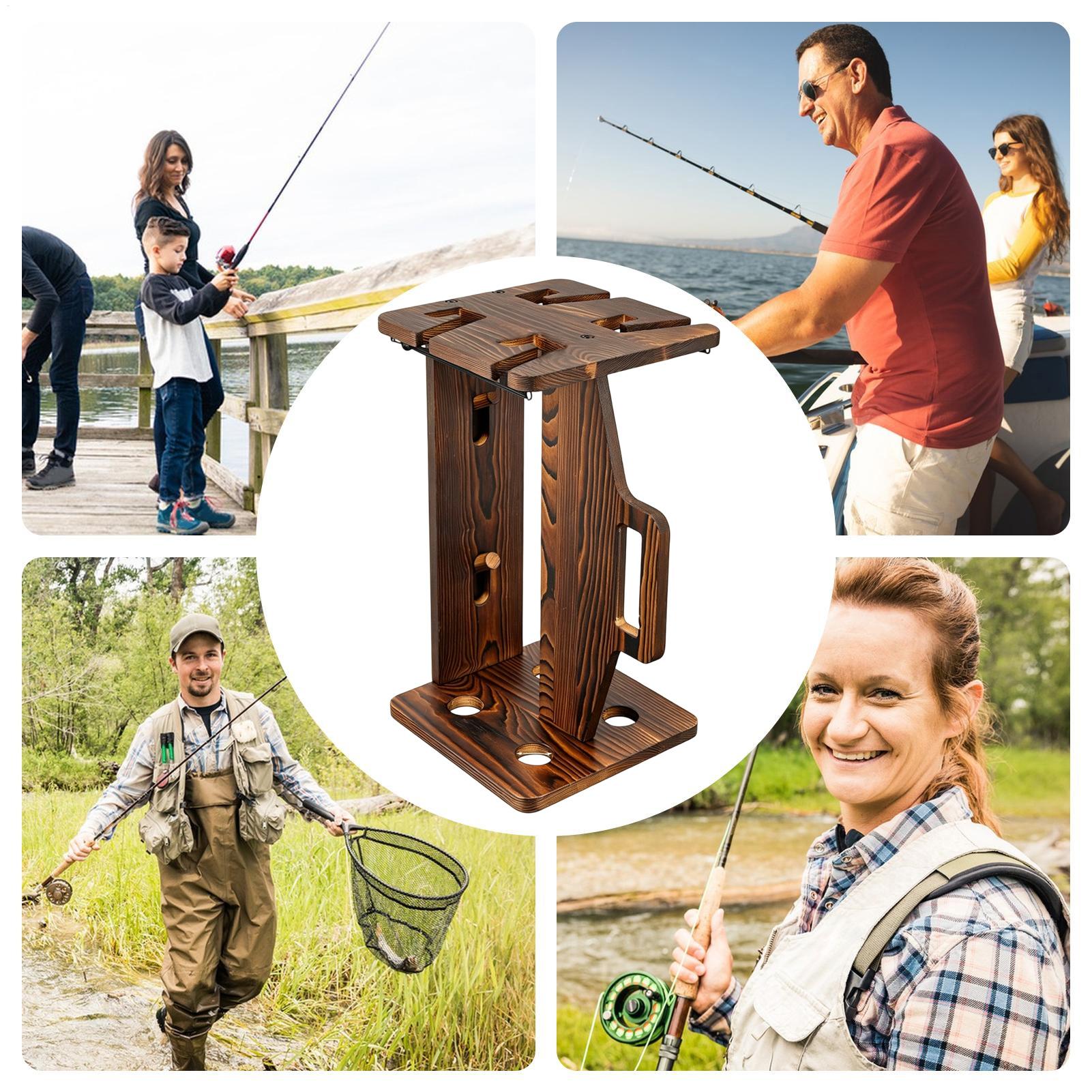 Drewniany przenośny regulowany – Fishing Rod Rack recenzja i cena